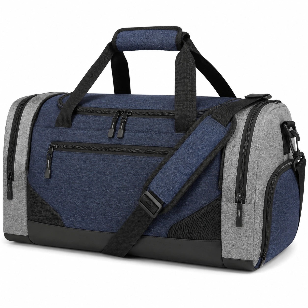 Sporttasche 55 x 28 x 30 cm aus Textil in Blau Grau mit Schultergurt