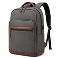 Laptop-Rucksack 30 x 16 x 45 cm Textil Grau Braun mit USB-Anschluss