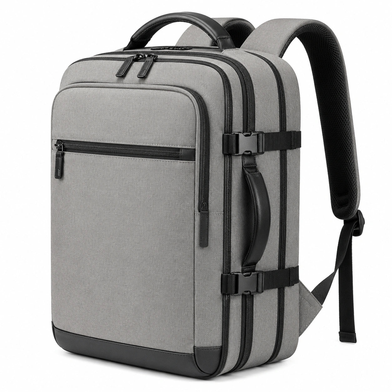 Reiserucksack 45 x 30 x 20 cm Grau Textil mit Mehrfachfächern und Tragegriff