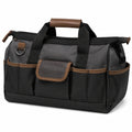 Werkzeugtasche 40 x 20 x 30 cm aus Textil Schwarz Braun mit Mehrfachfächern